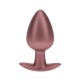 Smooth Silicone Anal Plug - L - Rose Gold O Plug Anal Grande Ouch! de 3,5'' / 8,9 cm, com sua linda cor metálica, é único. Seja sozinho ou com seu parceiro, explore novos prazeres com estes lindos plugs de silicone macio Ouch!