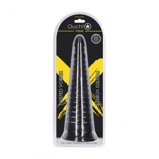 O Twisted Vortex é um plug anal de tamanho generoso, fabricado na Europa, que, graças ao seu design piramidal e diâmetro crescente, oferece uma experiência intensa e envolvente, elevando cada utilização a um nível superi