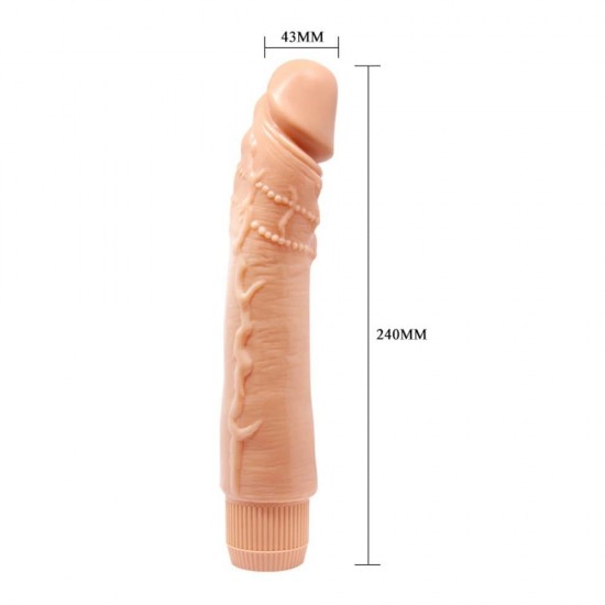 Realismo no seu melhor! Este fantástico vibrador em forma de dildo com curvatura inclui uma cabeça flexível, corpo realista e uma base alargada para máxima estimulação. E não se esqueça de levá-lo para um mergulho, pois