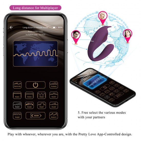 Viva experiências únicas de prazer com seu parceiro(a) e este vibrador tecnologicamente desenvolvido. Com design ergonômico em formato de C, metade da peça se encaixa na parte externa da vulva para proporcionar 10 níveis