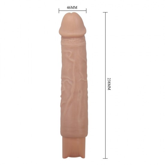 Este vibrador realista proporciona um prazer incrível para ela! Parece um pênis de verdade, é longo e grosso, com um motor potente e uma glande realista. Possui um design e funções simples e clássicas, é recarregável via