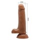 Este grande vibrador giratório e pulsante foi projetado para proporcionar uma experiência inesquecível e satisfatória. O eixo grosso e venoso, situado abaixo de uma cabeça bulbosa e prazerosa, foi projetado para proporci