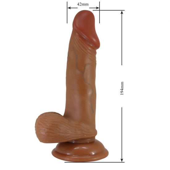 Com um formato perfeito, este dildo curvo realista possui um arco pronunciado, ideal para estimulação do ponto G, proporcionando uma massagem incrível no seu ponto sensível com facilidade. Com o comprimento perfeito, des