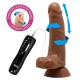 Este grande vibrador giratório e pulsante foi projetado para proporcionar uma experiência inesquecível e satisfatória. O eixo grosso e venoso, situado abaixo de uma cabeça bulbosa e prazerosa, foi projetado para proporci