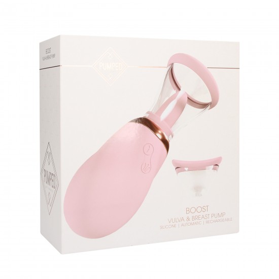 Boost - Bomba de Vulva e Seios recarregável - Rosa Bombeie para aumentar o volume e garantir que suas áreas sensíveis estejam com a melhor aparência possível com a bomba BOOST Vulva & Breast da Shots. Esta bomba de alta qualidade usa sucção a vácuo rápida e eficiente