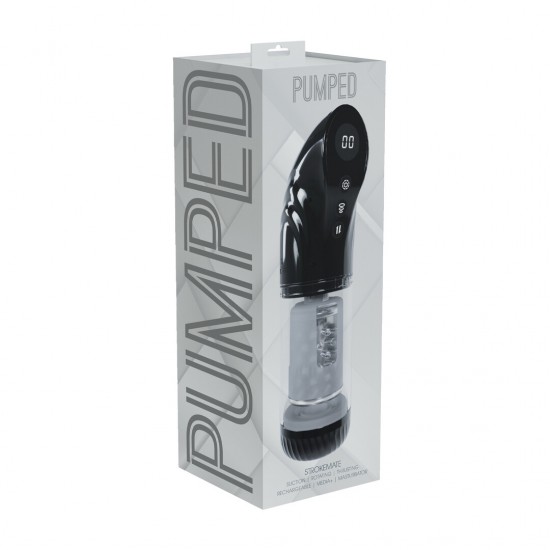 StrokeMate - Bomba masturbadora de sucção, rotação e thrusting O masturbador StrokeMate oferece amplas possibilidades para você se divertir. A capa macia garante uma experiência confortável. Surpreenda-se a cada vez com o tamanho que você pode alcançar! Com o toque de um botão, o ma