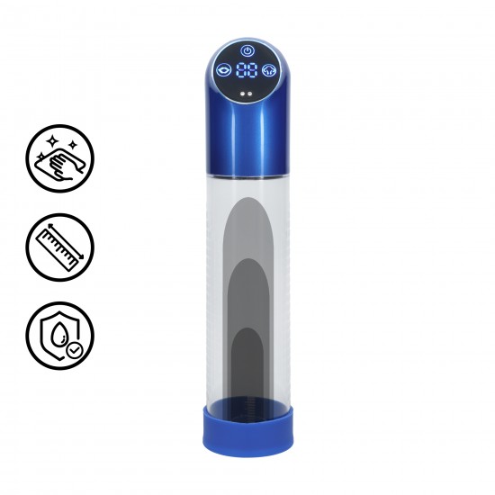 Bomba Automática - Metal Blue Esta bomba à prova d'água de alta qualidade oferece amplas possibilidades de crescimento em ambas as direções! A manga de inserção é feita de silicone macio, garantindo uma experiência confortável. Surpreenda-se a cada v