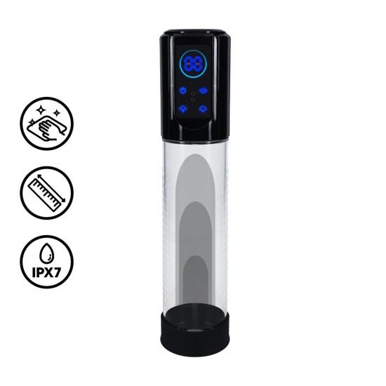 MegaLift - Bomba peniana automática à prova dágua A bomba Megalift oferece amplas possibilidades para o aumento peniano. A manga de inserção é feita de silicone macio, garantindo uma experiência confortável. Surpreenda-se a cada vez com o tamanho que você pode alcançar!