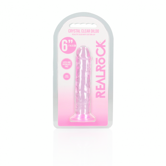 Dildo realista reto com ventosa - 6'' / 14,5 Pronto para um orgasmo CRISTALINO? Alcance o seu clímax com estilo com estes dildos transparentes e de formato bonito. Este dildo consegue ver através de si e sabe exatamente como gosta dele. Este dildo é adequado para u