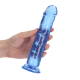 Dildo realista reto com ventosa - 8'' / 20 - Azul Pronto para um orgasmo CRISTALINO? Alcance o seu clímax com estilo com estes dildos transparentes e de formato bonito. Este dildo consegue ver através de si e sabe exatamente como gosta dele. Este dildo é adequado para u
