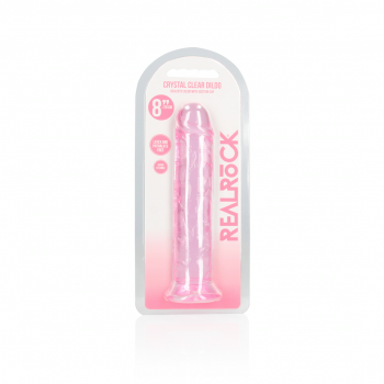 Dildo realista reto com ventosa - 8'' / 20 - Rosa