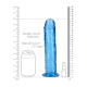 Dildo realista reto com ventosa - 9'' / 23 - Azul Pronto para um orgasmo CRISTALINO? Alcance o seu clímax com estilo com estes dildos transparentes e de formato bonito. Este dildo consegue ver através de si e sabe exatamente como gosta dele. Este dildo é adequado para u