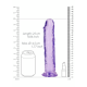 Dildo realista reto com ventosa - 9'' / 23 - Roxo Pronto para um orgasmo CRISTALINO? Alcance o seu clímax com estilo com estes dildos transparentes e de formato bonito. Este dildo consegue ver através de si e sabe exatamente como gosta dele. Este dildo é adequado para u