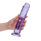 Dildo realista reto com ventosa - 9'' / 23 - Roxo Pronto para um orgasmo CRISTALINO? Alcance o seu clímax com estilo com estes dildos transparentes e de formato bonito. Este dildo consegue ver através de si e sabe exatamente como gosta dele. Este dildo é adequado para u
