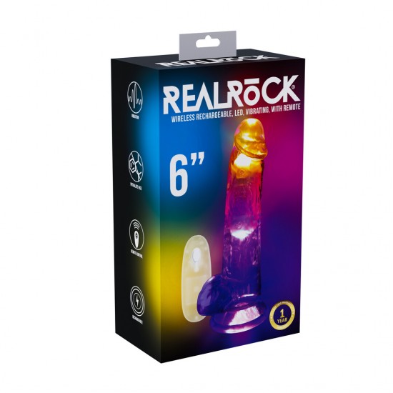 Experimente o máximo prazer com o dildo vibratório RealRock. Suas veias realistas, formato realista e textura macia, semelhante à da pele, proporcionam uma estimulação incrível. A potente ventosa permite o uso sem as mão
