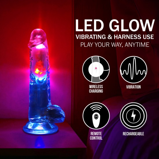 Experimente o máximo prazer com o dildo vibratório RealRock. Suas veias realistas, formato realista e textura macia, semelhante à da pele, proporcionam uma estimulação incrível. A potente ventosa permite o uso sem as mão
