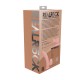 Vibrador de silicone líquido recarregável de dupla camada - Curvo com bolas de peso - 18 cm - Cor da pele