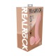 Vibrador de silicone líquido recarregável de dupla camada - Curvo com bolas de peso - 20 cm - Cor da pele