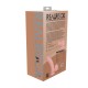 Vibrador de silicone líquido recarregável de dupla camada - Curvo com bolas de peso - 20 cm - Cor da pele