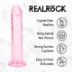 Este modelo REALROCK CRYSTAL CLEAR apresenta uma silhueta suave e elegante, projetada para uma estimulação confortável e focada. Seu formato refinado proporciona uma sensação realista, mantendo um design versátil e minim