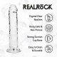 Este modelo REALROCK CRYSTAL CLEAR apresenta uma silhueta suave e elegante, projetada para uma estimulação confortável e focada. Seu formato refinado proporciona uma sensação realista, mantendo um design versátil e minim