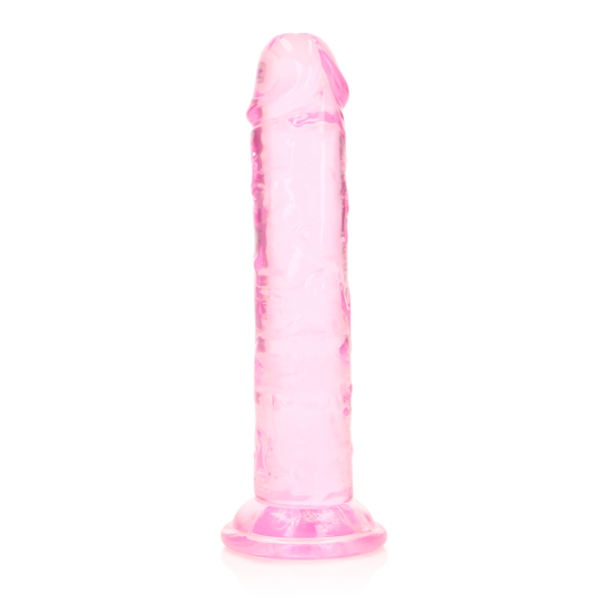 Dildo realista reto com ventosa - 6'' / 14,5 Pronto para um orgasmo CRISTALINO? Alcance o seu clímax com estilo com estes dildos transparentes e de formato bonito. Este dildo consegue ver através de si e sabe exatamente como gosta dele. Este dildo é adequado para u