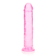 Dildo realista reto com ventosa - 8'' / 20 - Rosa Pronto para um orgasmo CRISTALINO? Alcance o seu clímax com estilo com estes dildos transparentes e de formato bonito. Este dildo consegue ver através de si e sabe exatamente como gosta dele. Este dildo é adequado para u