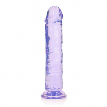 Dildo realista reto com ventosa - 8'' / 20 - Roxo