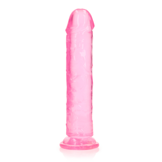 Dildo realista reto com ventosa - 9'' / 23 - Rosa Pronto para um orgasmo CRISTALINO? Alcance o seu clímax com estilo com estes dildos transparentes e de formato bonito. Este dildo consegue ver através de si e sabe exatamente como gosta dele. Este dildo é adequado para u