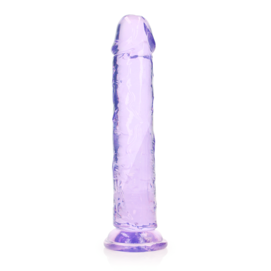 Dildo realista reto com ventosa - 9'' / 23 - Roxo Pronto para um orgasmo CRISTALINO? Alcance o seu clímax com estilo com estes dildos transparentes e de formato bonito. Este dildo consegue ver através de si e sabe exatamente como gosta dele. Este dildo é adequado para u