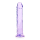Dildo realista reto com ventosa - 9'' / 23 - Roxo Pronto para um orgasmo CRISTALINO? Alcance o seu clímax com estilo com estes dildos transparentes e de formato bonito. Este dildo consegue ver através de si e sabe exatamente como gosta dele. Este dildo é adequado para u