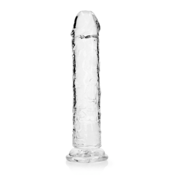 Dildo realista reto com ventosa - 9'' / 23 - Transparente