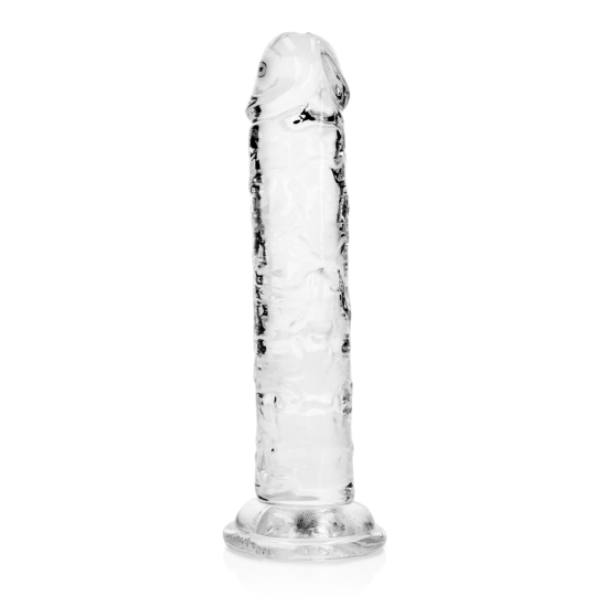 Dildo Realistico com ventosa - 6 Pronto para um orgasmo CRISTALINO? Alcance o seu clímax com estilo com estes dildos transparentes e de formato bonito. Este dildo consegue ver através de si e sabe exatamente como gosta dele. Este dildo é adequado para u