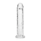 Dildo Realistico com Ventosa - 7 Pronto para um orgasmo CRISTALINO? Alcance o seu clímax com estilo com estes dildos transparentes e de formato bonito. Este dildo consegue ver através de si e sabe exatamente como gosta dele. Este dildo é adequado para u