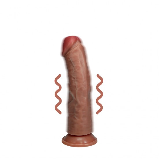 Divirta-se ao máximo com este dildo vibratório firme e macio ao toque, da RealRock®. Suas veias realistas de aparência natural no eixo, combinadas com o tamanho certo e o design similar à pele, proporcionam estimulação e