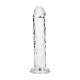 Este modelo REALROCK CRYSTAL CLEAR apresenta uma silhueta suave e elegante, projetada para uma estimulação confortável e focada. Seu formato refinado proporciona uma sensação realista, mantendo um design versátil e minim