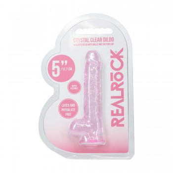 Realistic Dildo with Balls - 5 / 12,7 cm - Pink