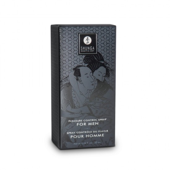 O spray retardante Pleasure Control for Men da Shunga combina uma fórmula desenvolvida para prolongar o prazer masculino com um design elegante e discreto inspirado na arte erótica japonesa. Graças à presença de Acmella
