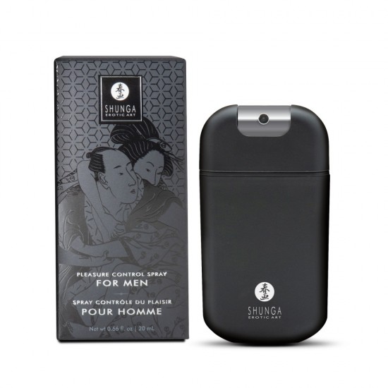 O spray retardante Pleasure Control for Men da Shunga combina uma fórmula desenvolvida para prolongar o prazer masculino com um design elegante e discreto inspirado na arte erótica japonesa. Graças à presença de Acmella