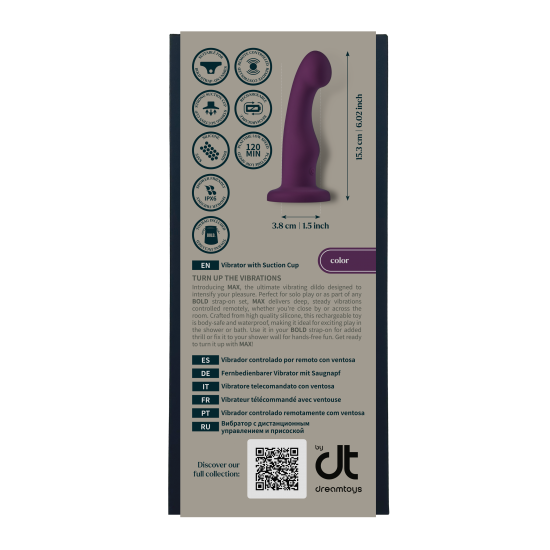 Aumente as vibrações e a excitação. Conheça o MAX, o vibrador definitivo projetado para levar o seu prazer a um novo patamar. Seja para momentos a sós ou para apimentar as coisas com um parceiro, o MAX oferece vibrações