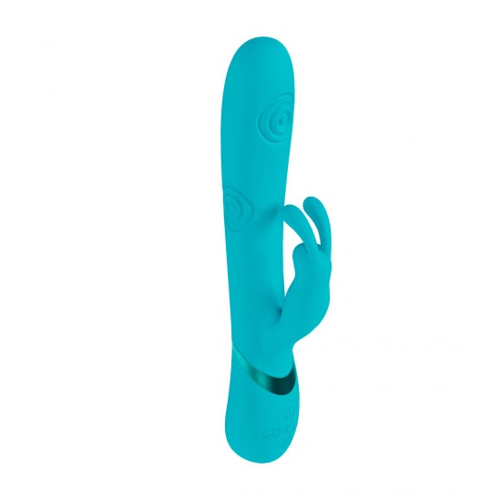 O vibrador VIVE062 é superior à concorrência. Três motores F1 de nova geração, com 10 funções cada, controlados independentemente, alimentam este vibrador de design elegante. Possui função de vibração na ponta para o pon
