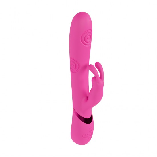 O vibrador VIVE062 é superior à concorrência. Três motores F1 de nova geração, com 10 funções cada, controlados independentemente, alimentam este vibrador de design elegante. Possui função de vibração na ponta para o pon