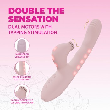 Andria - G-Spot Vib and Tap Clit Stimulator with LED - Pink
