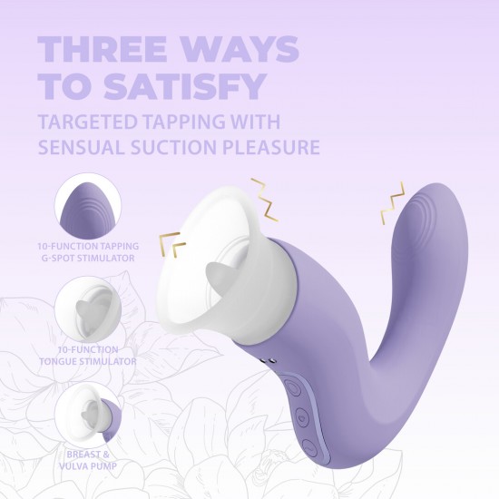 O vibrador CallaLily foi projetado para proporcionar uma experiência luxuosa e multissensorial, com um design ergonômico que se encaixa naturalmente na sua mão. Três motores com controle independente alimentam suas funçõ