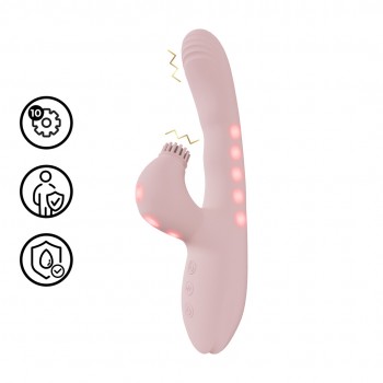 Andria - G-Spot Vib and Tap Clit Stimulator with LED - Pink