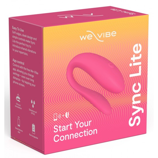 Para uma estimulação perfeita a dois!O vibrador em formato de C Sync Lite da We-Vibe proporciona prazer a ambos durante o sexo com mais de 10 modos de vibração. Com seu design renovado, o Sync Lite é mais fino e leve que