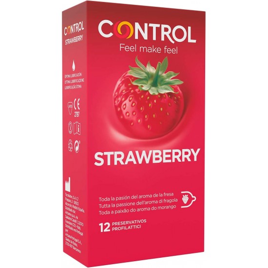 CONTROL MORANGO 12 PRESERVATIVOS Control Preservativos Sabor Morango é um preservativo lubrificado com o sensual aroma de morango. Uma explosão de sensualidade que elevará a paixão ao rubro. Características: Com tanque, lubrificado com o aroma de m