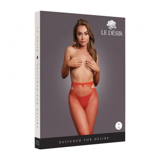 Meias Brilhantes Cut-Out -TU - Vermelho/Dourado
