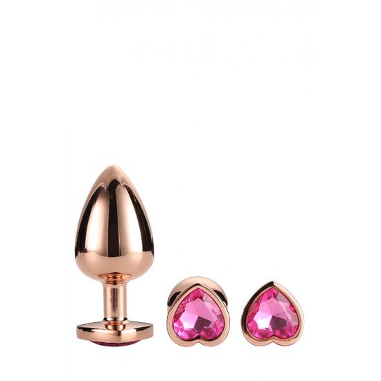 Kit plugs anais GLEAMING LOVE ROSE Dourado