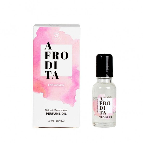 Óleo de Perfume Feminino Secret Afrodita Feromonas 20ml Perfume de mulher com feromonas em embalagem de roll-on com uma maravilhosa fragrância que permitirá fazer dos seus encontros algo de irresistível. À base de partículas biológicas de feromonas que libertam um aroma, esti